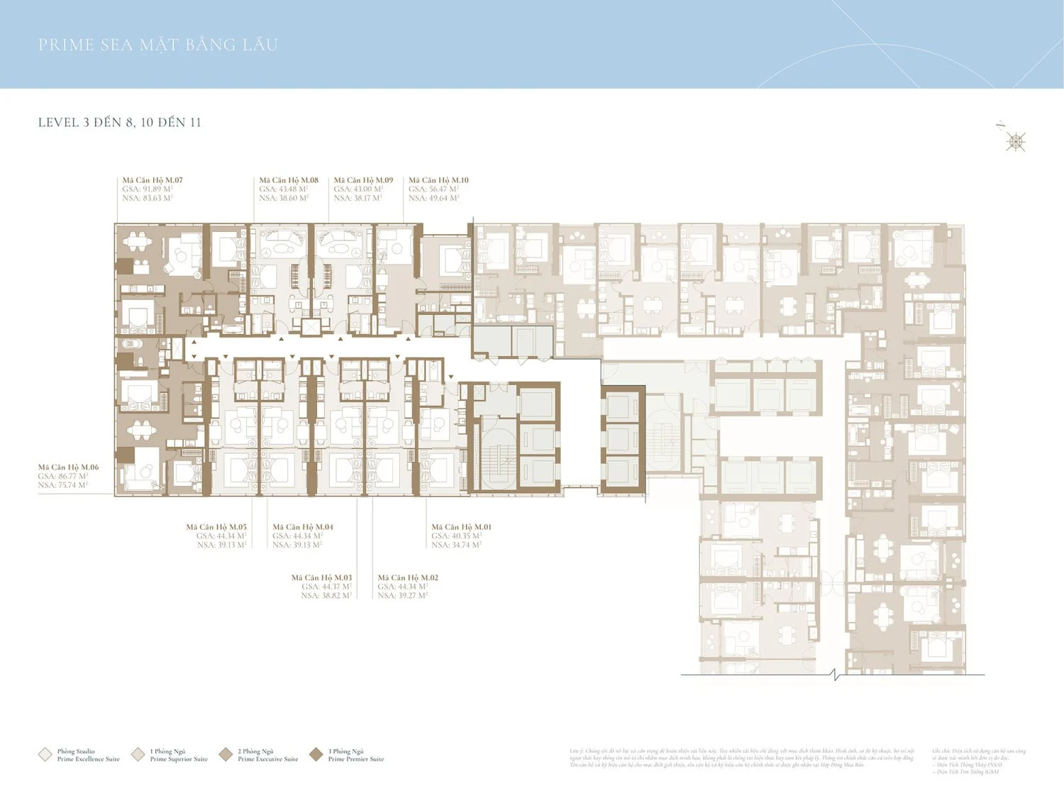 Mặt bằng tầng 3,8,10,11 Grand Marina Saigon