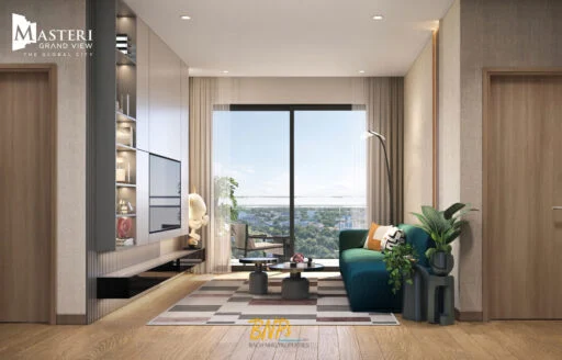 Phối cảnh căn hộ 3 phòng ngu The Global City
