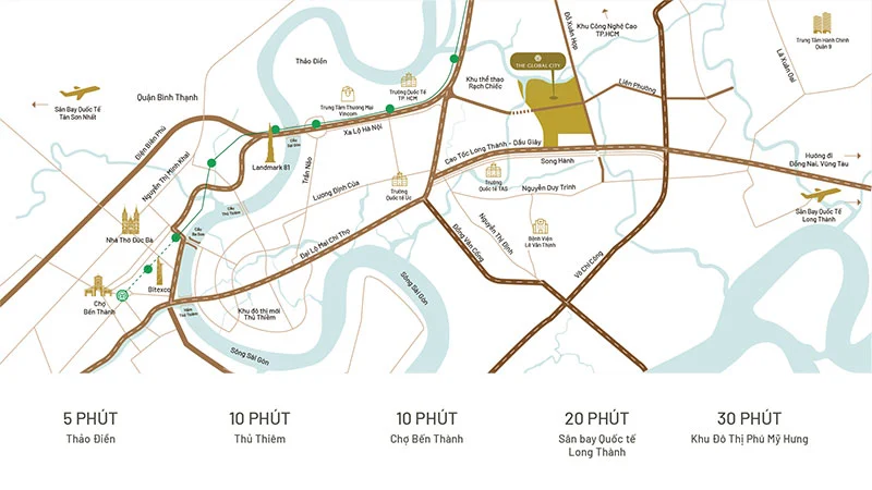 Vị trí Sola Đảo Ánh Dương