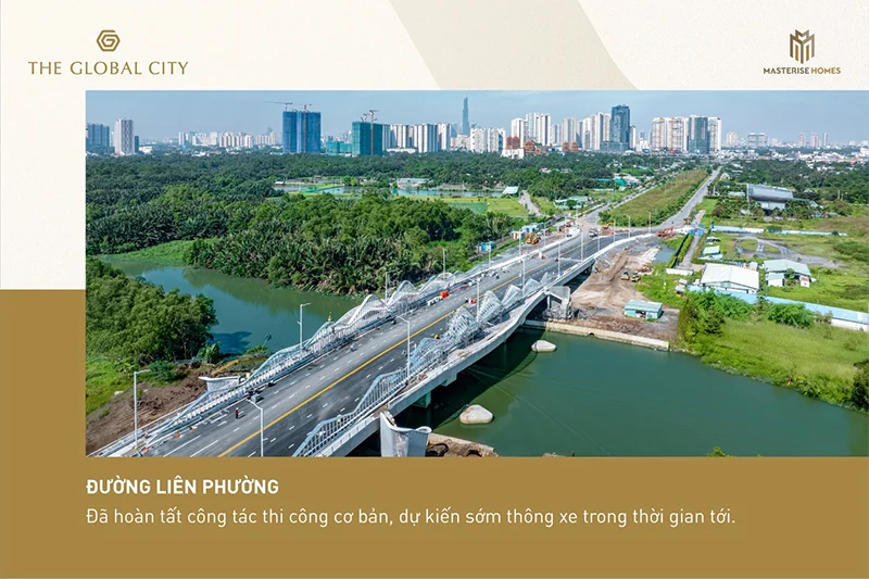 Cập Nhật Tiến Độ The Global City T112025 Cầu Liên Phường Thông Xe