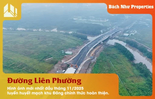 Hình ảnh mới nhất về đường Liên Phường đầu tháng 112025 tuyến huyết mạch khu Đông chính thức hoàn thiện