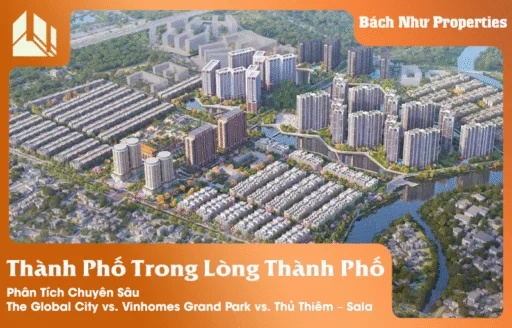 Phân Tích Chuyên Sâu "Thành Phố Trong Lòng Thành Phố": The Global City vs. Vinhomes Grand Park vs. Thủ Thiêm – Sala