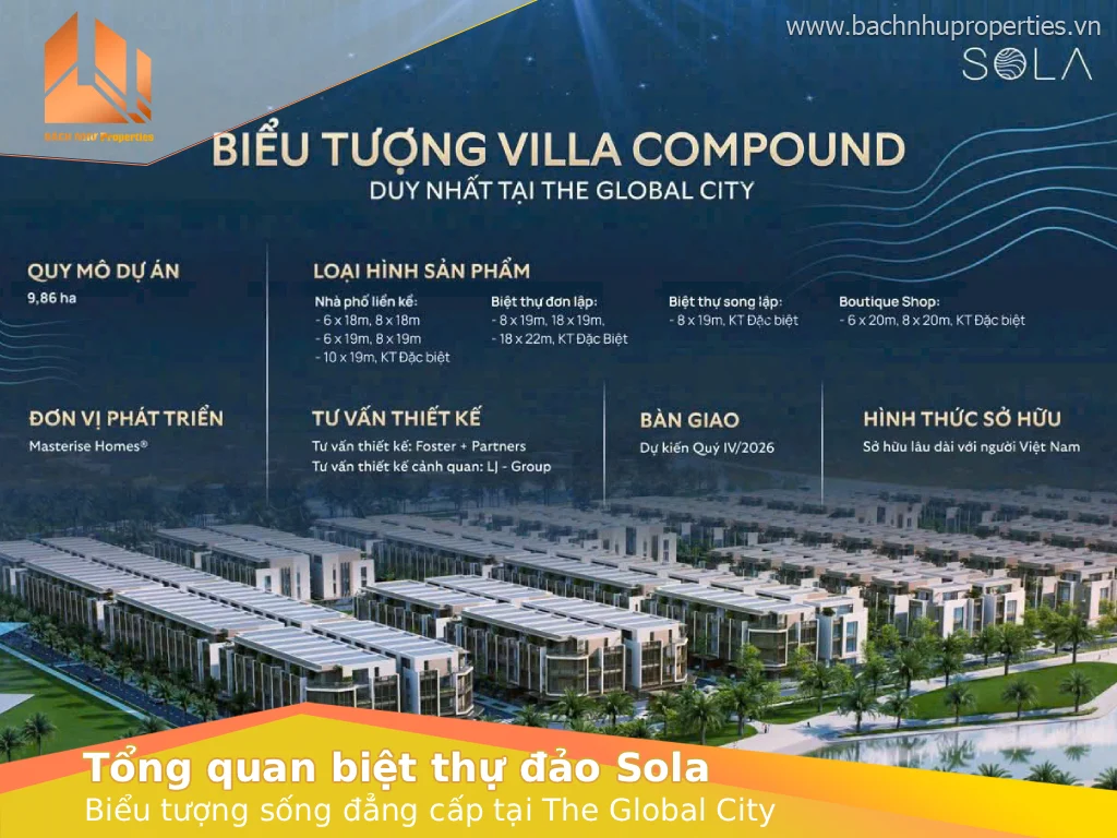 Tổng quan biệt thự đảo Sola và vị thế "Đảo Ngọc" giữa lòng thành phố