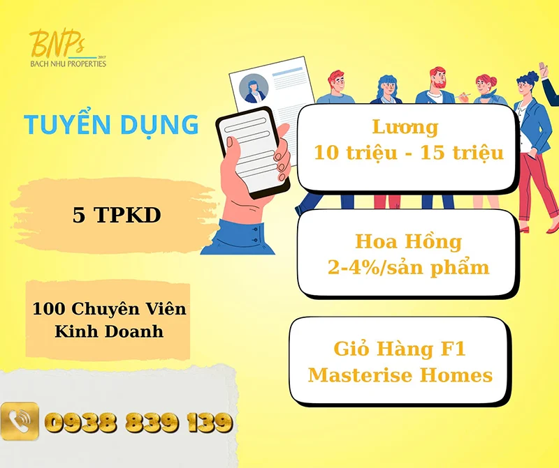 Bách Như Properties Tuyển Dụng - 05 Trưởng phòng Kinh doanh và 100 Chuyên viên Kinh Doanh