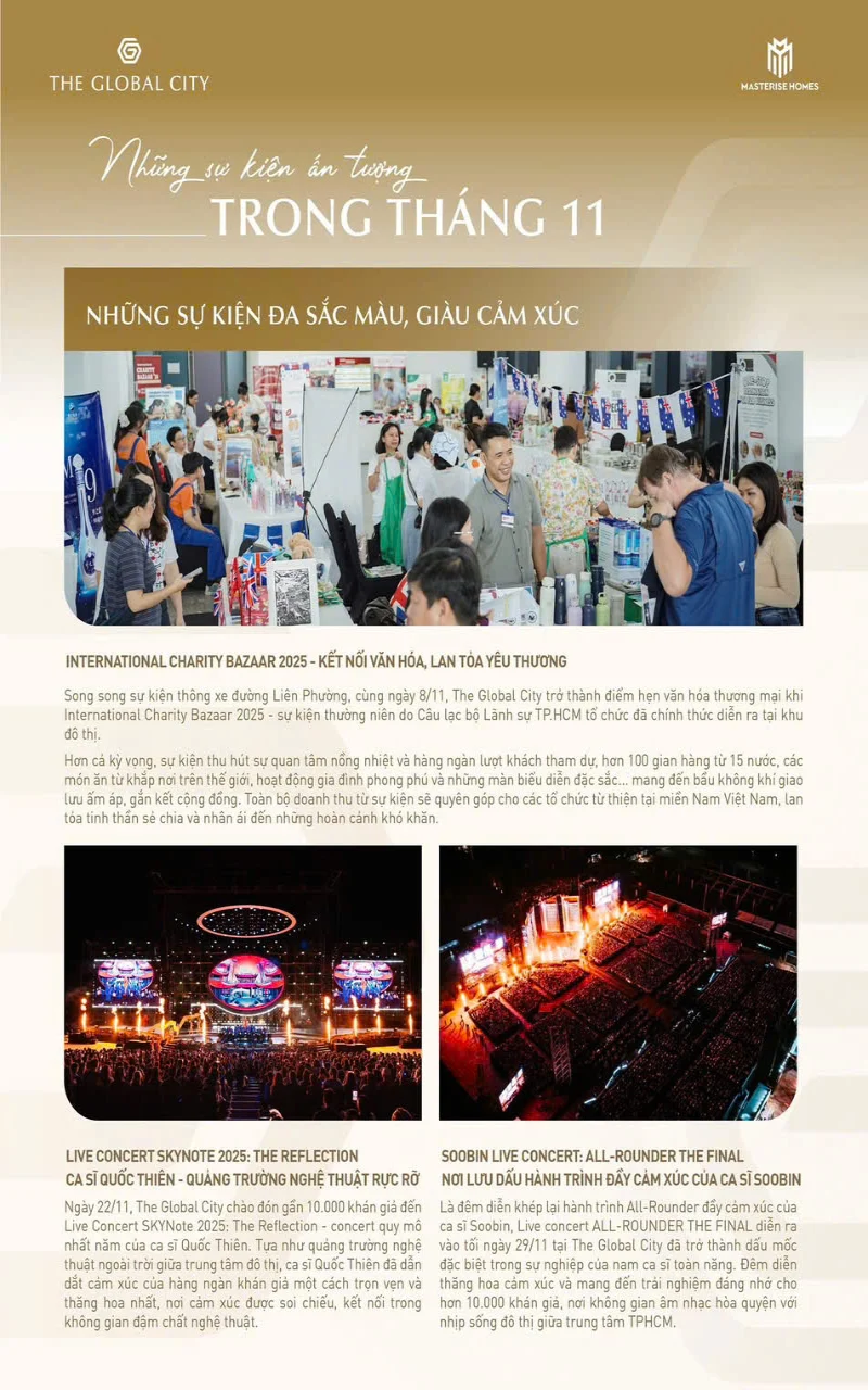 Bản tin tổng hợp The Global City T11/2025 đã ghi nhận nhiều hoạt động lớn, thu hút đông đảo cư dân và du khách