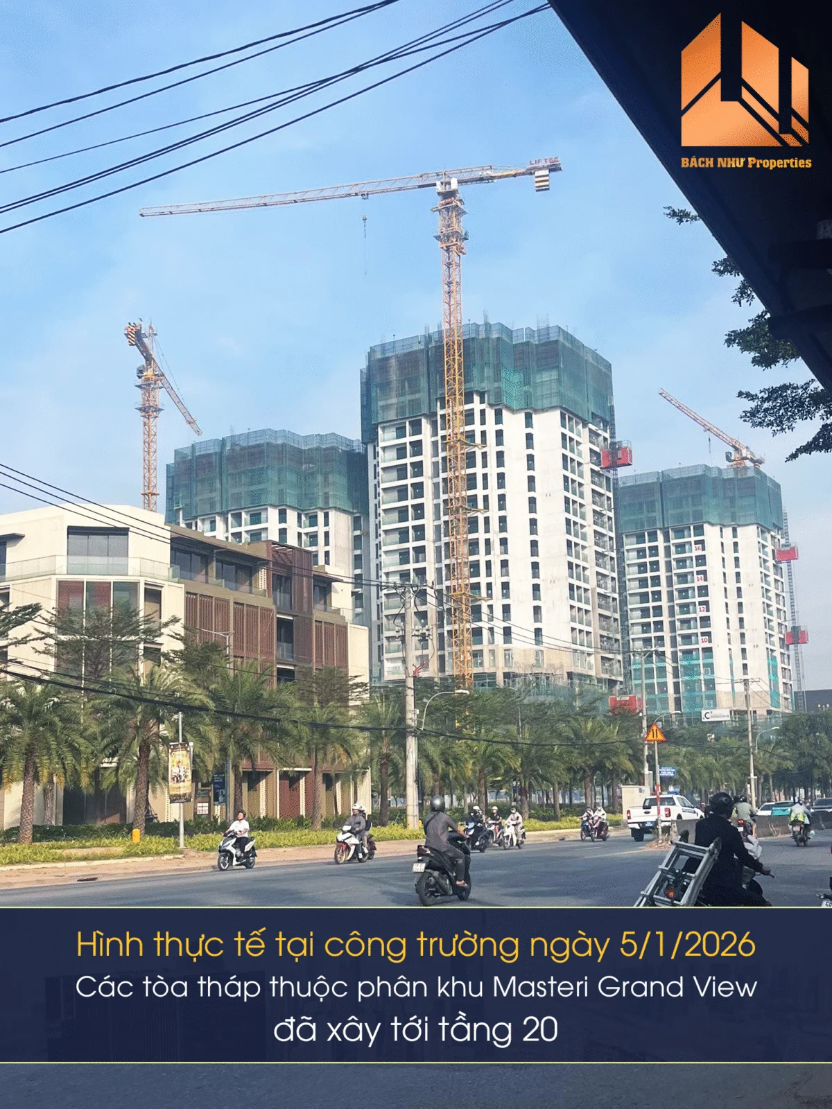 Masteri Grand View đã xây tới tầng 20 - Bách Như Properties