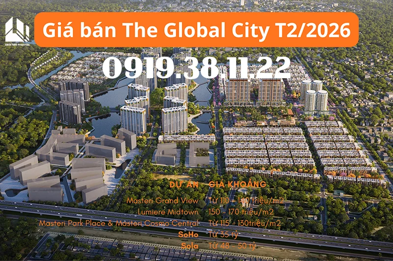 Giá bán The Global City T22026 - Bách Như Properties