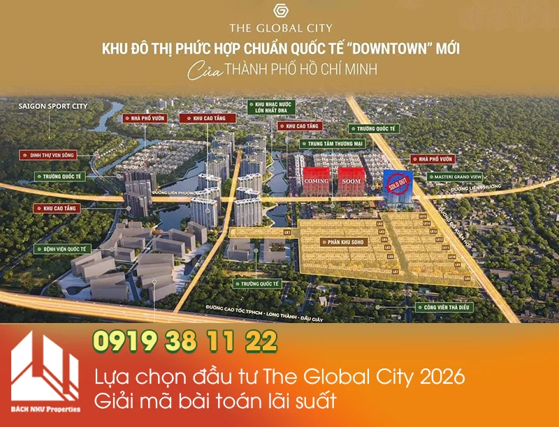 Lựa chọn đầu tư The Global City 2026 Giải mã bài toán lãi suất