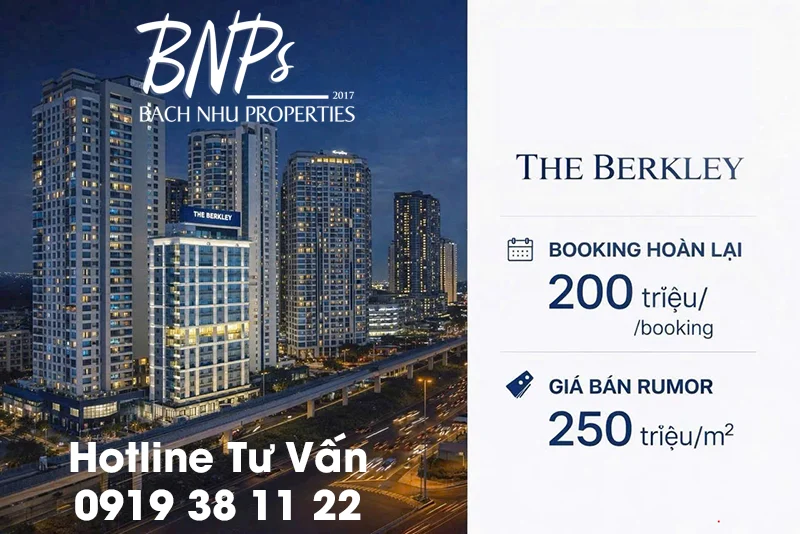 Nhận Booking The Berkley Sonkim Land Thảo điền - Bách Như Properties - BNPs