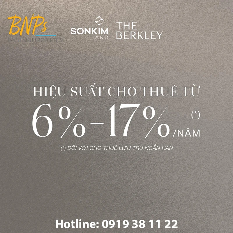 Lợi nhuận cho Thuê The Berkley bao nhiêu - Bách Như Properties - BNPs