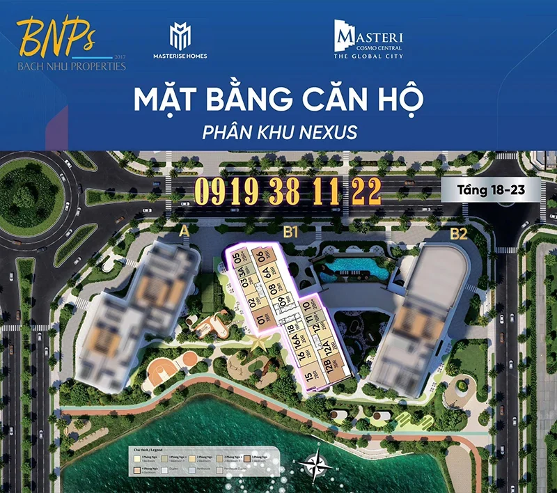 Mặt bằng CT3 The Global City Tòa B1 - Bách Như Properties - BNPs