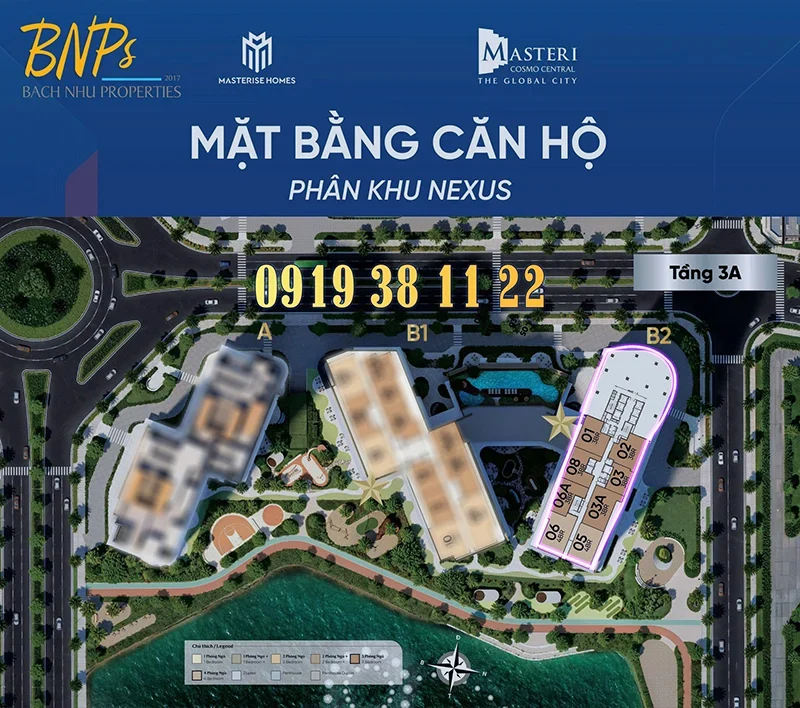 Mặt bằng CT3 The Global City Tòa B2 - Bách Như Properties - BNPs