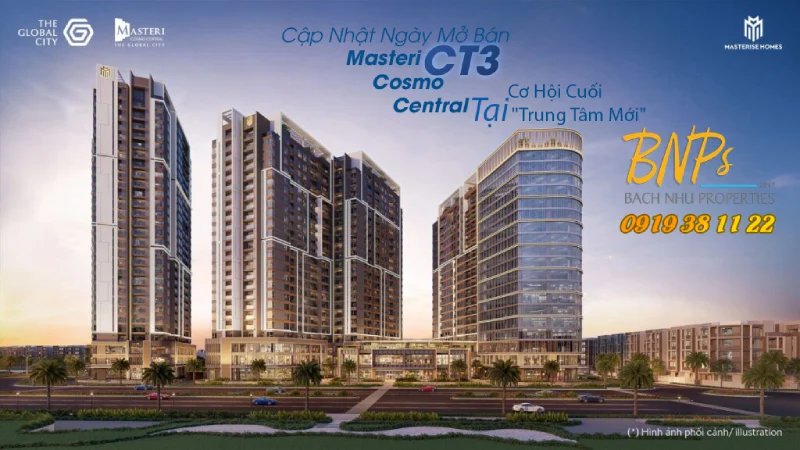 Cập Nhật Ngày Mở Bán CT3 Masteri Cosmo Central: Cơ Hội Cuối Tại "Trung Tâm Mới" - Bách Như Properties - BNPs