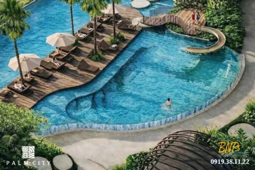 Hình ảnh phối cảnh hồ bơi Palm City Thủ Đức
