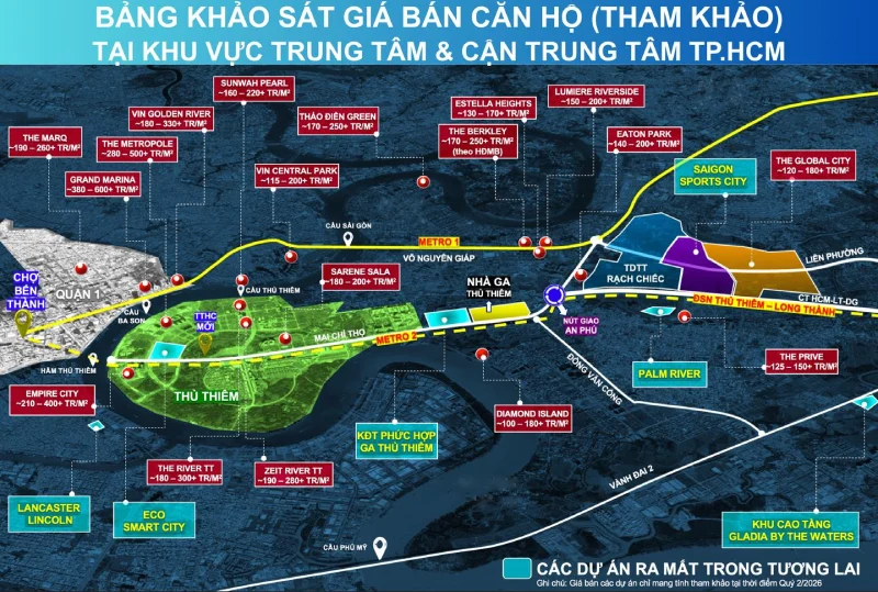 Bảng giá bán tham khảo dự án TP.HCM Quý 2/2026 - Bách Như Properties - BNPs