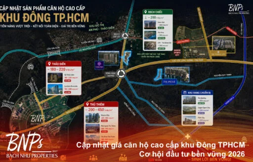 Cập nhật giá căn hộ cao cấp khu Đông TPHCM: Cơ hội đầu tư bền vững 2026