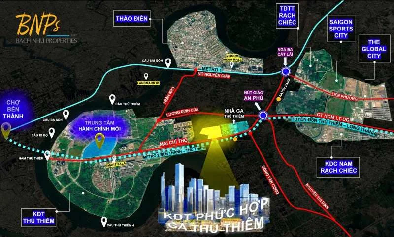 Hạ tầng vượt trội và tiện ích xung quanh khu vực Thủ Thiêm - Bách Như Properties - BNPs