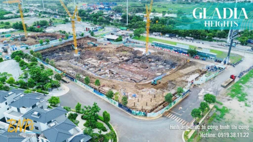 Hình ảnh thực tế công trình thi công tại Gladia Heights