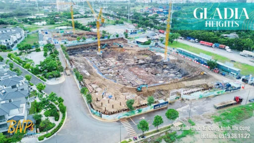 Hình ảnh thực tế công trình thi công tại Gladia Heights