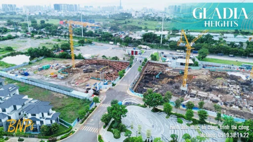 Hình ảnh thực tế công trình thi công tại Gladia Heights