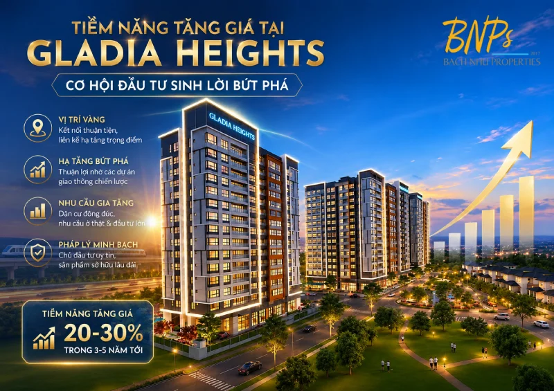 Tiềm năng tăng giá tại Gladia Heights Khang Điền - Bách Như Properties - BNPs