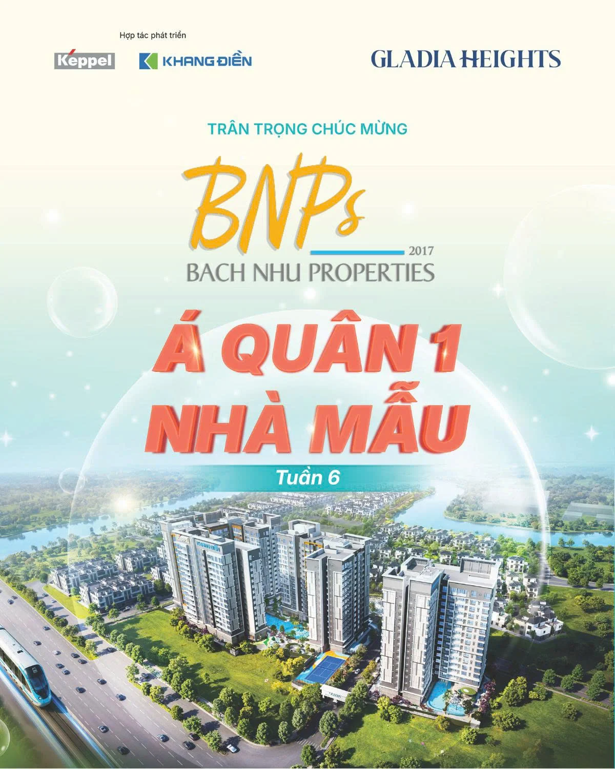 Bách Như Properties bứt phá mạnh mẽ Xác lập thành tích Á QUÂN 1 tại Sự Kiện Nhà Mẫu GLADIA HEIGHTS (Tuần 6)