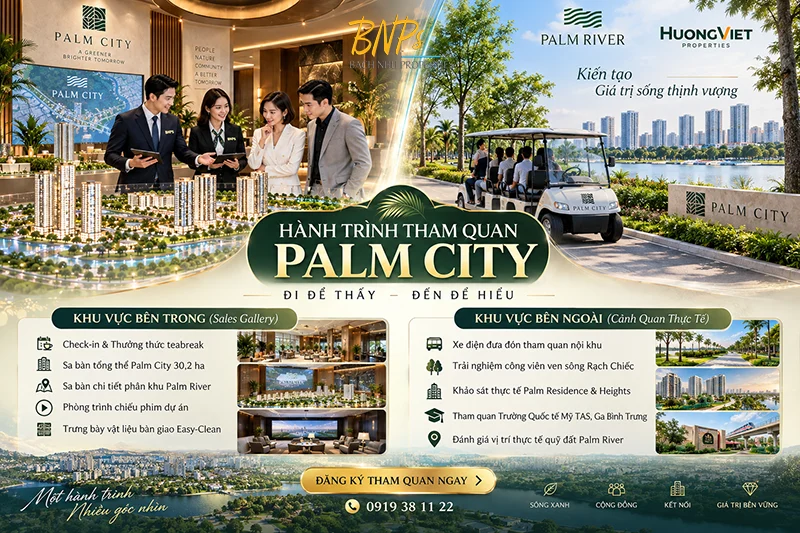 Đăng Ký Tham Quan Palm City: Đi Để Thấy, Đến Để Hiểu Trọn Vẹn Chuẩn Sống - Bách Như Properties ( BNP's): 0919 38 11 22