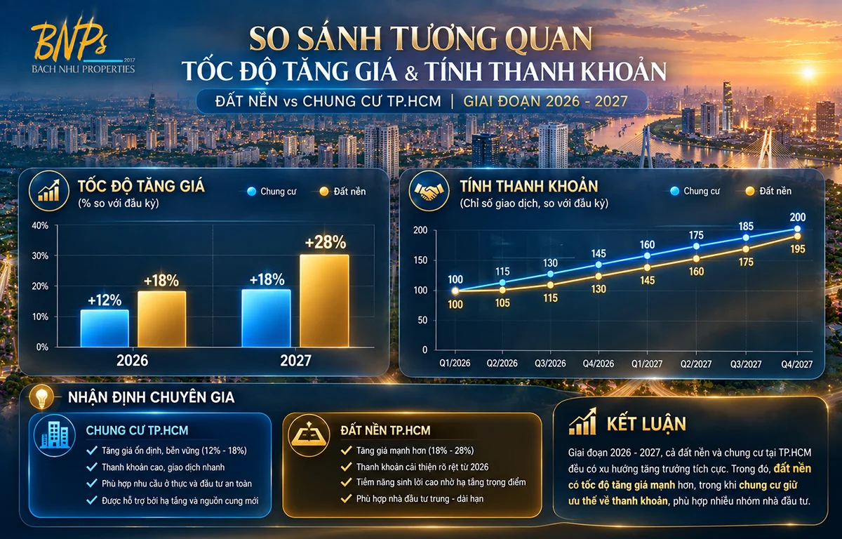 Nhận Định Thị Trường 2027: Đất Nền Hay Chung Cư TPHCM Sẽ Tăng Mạnh Hơn?