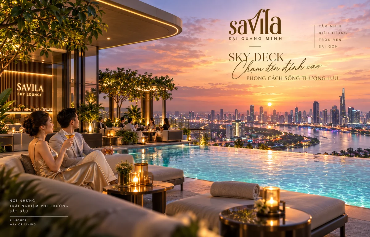 Tầng Sky Deck Savila Đặc quyền tầm cao và không gian thưởng thức đỉnh cao