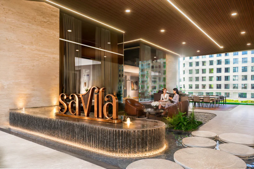 Thang máy và sảnh đón riêng biệt tại Savila Đại Quang Minh