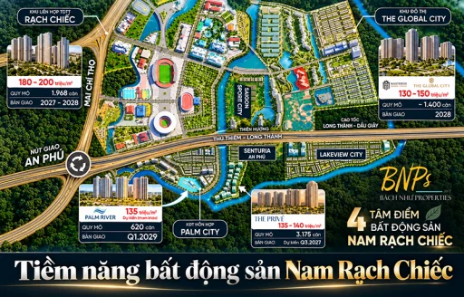 Tiềm năng bất động sản Nam Rạch Chiếc: Hạ tầng nào sẽ định hình thị trường? - Bách Như Properties - BNP's